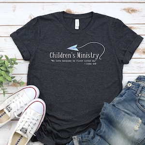 Children&#39;s Ministry T-Shirt for Kids Pastor and Volunteers with Bible Verse