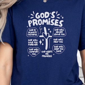 Gottes Versprechen T-Shirt, Kinderarbeit, Jugendarbeit, Kinderkirche, Kinderpastor, Schrift, Bibelverse, christliche Kleidung