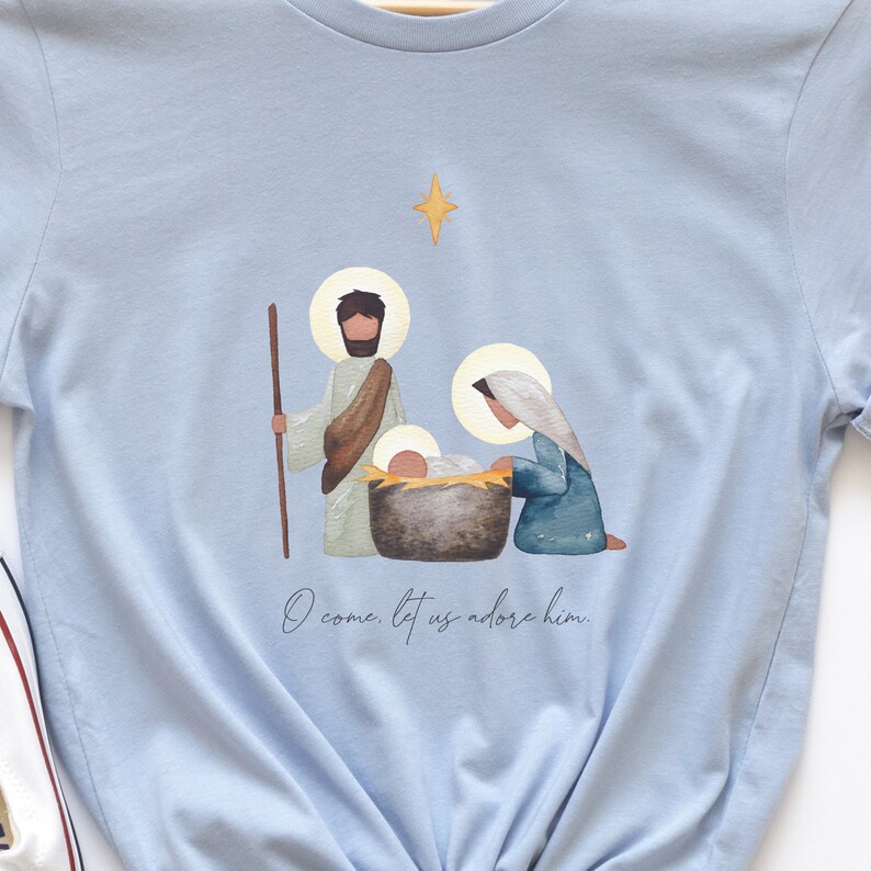 Christian Christmas Tshirts, Nativity Tshirt, Christmas Apparel