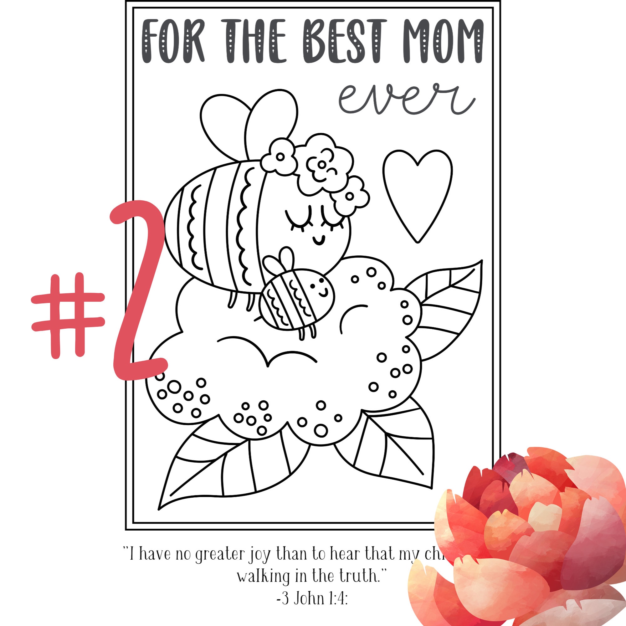 Mother's Day Coloring Pages With Bible Verses, Children's Church