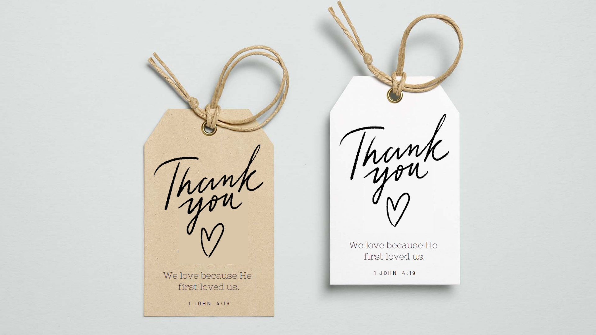 Volunteer Appreciation Thank you Gift Card - 1 John 4:19
