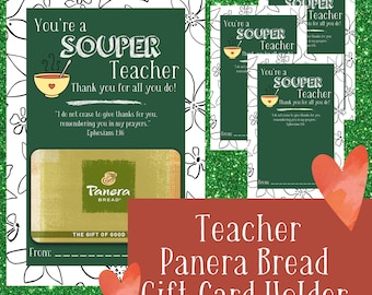 Panera Bread Gift Card Holder - Volunteer Gift Idea - Children's Ministry Volunteer Appreciation - Teacher Gift Ideas - Bible Verse