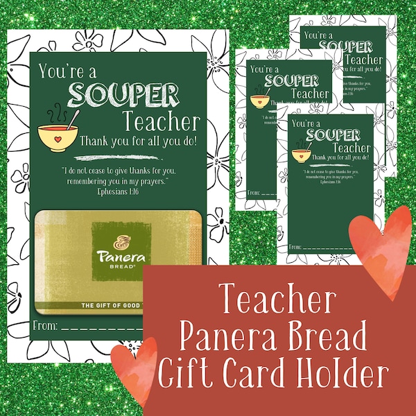 Panera Bread Gift Card Holder - Volunteer Gift Idea - Children's Ministry Volunteer Appreciation - Teacher Gift Ideas - Bible Verse