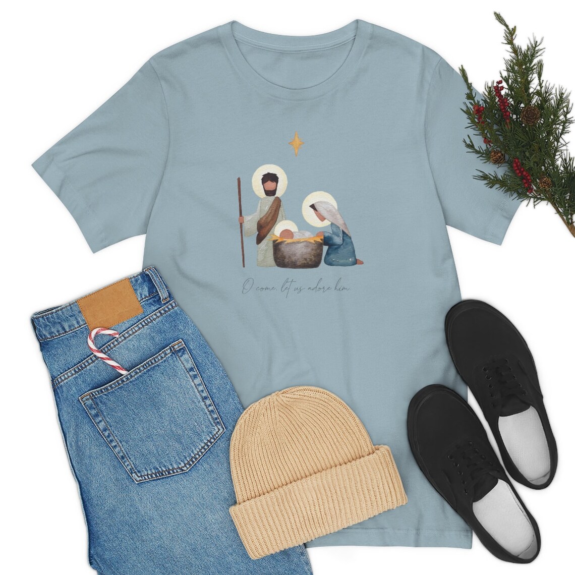 Christian Christmas Tshirts, Nativity Tshirt, Christmas Apparel