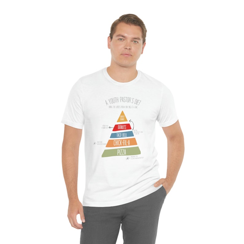 Youth Pastor's Diet Tshirt Youth Ministry Tshirt Funny Food Pyramid