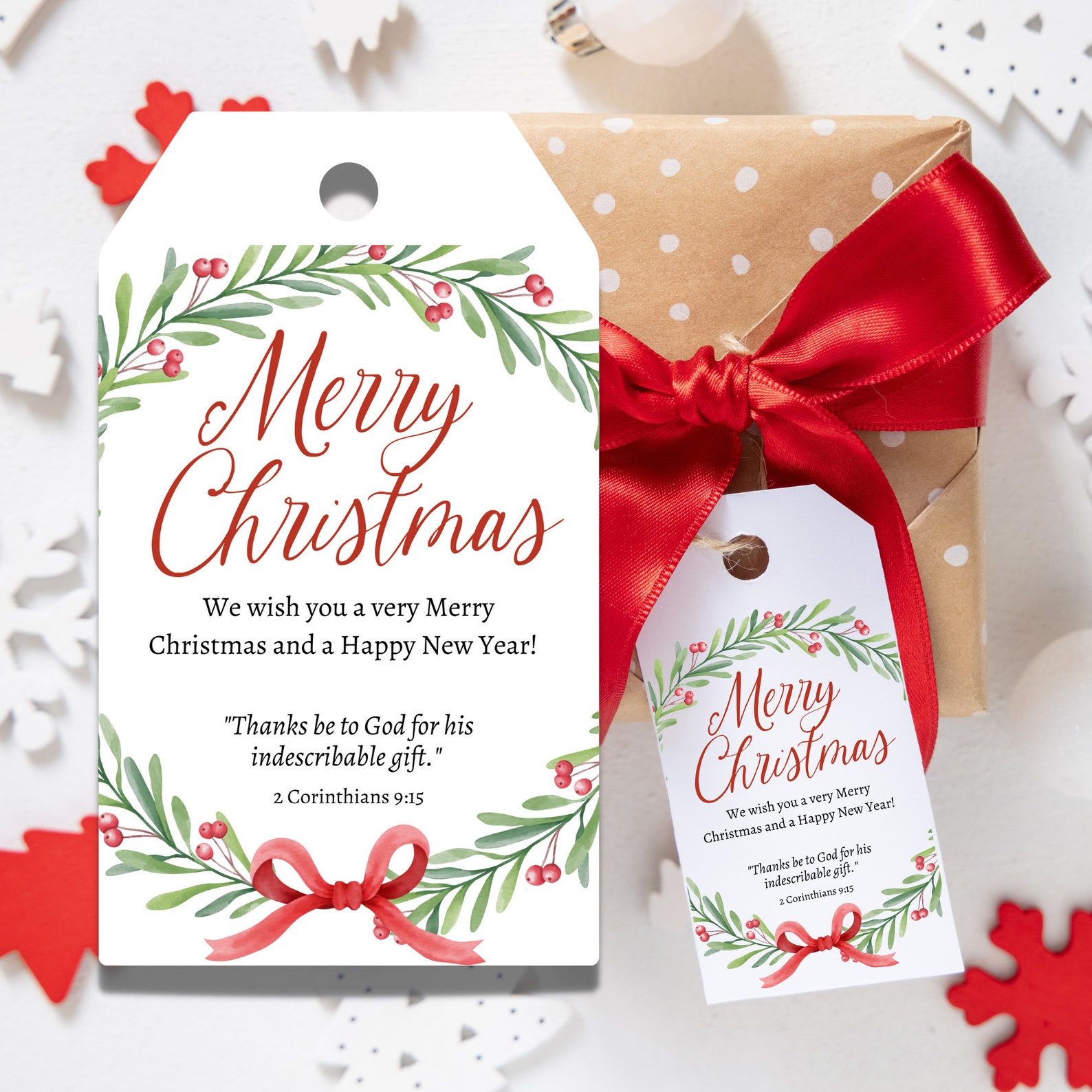 Merry Christmas Gift Tags Volunteer Appreciation Children's Church Gift ...