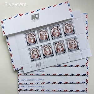 Owl Delivery Stamp and Envelope Set