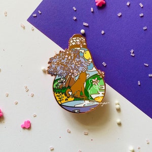 Spring Shiba Inu Plum Blossom Hard Enamel Pin | Nature Lightbulb 2 Series