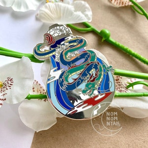 Orchid Dragon Hard Enamel Pin | Nature Lightbulb Series
