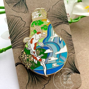 Sommer Koi Sonnenblume Hard Emaille Pin | Natur Glühbirnen Serie