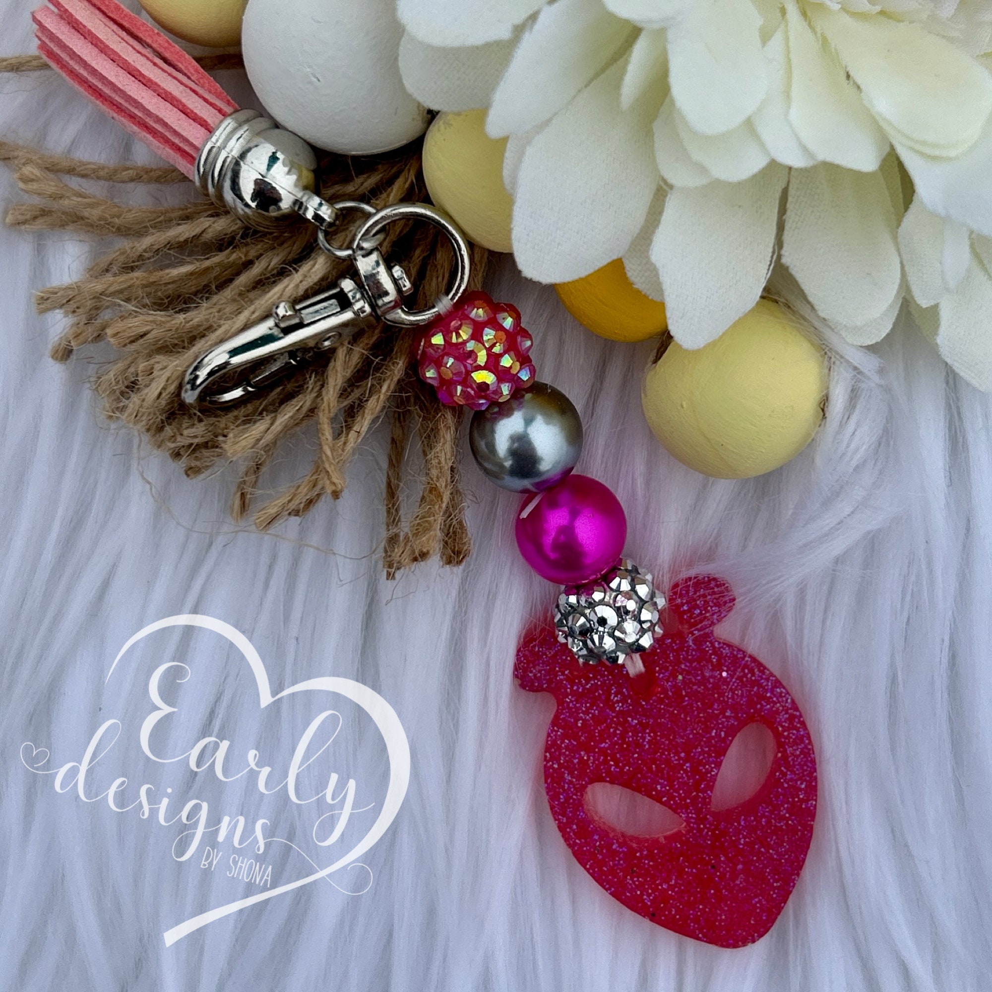 Alien Key Chain - Resin Alien Key Chain - UFO Lover Gift ...