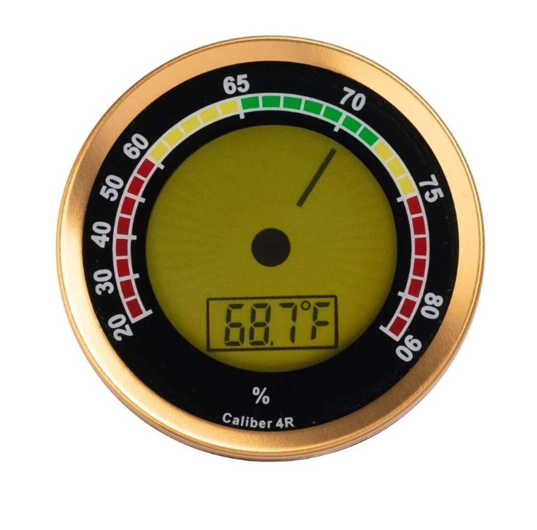 Cigar Hygrometer Humidor Caliber 4R Gold Etsy
