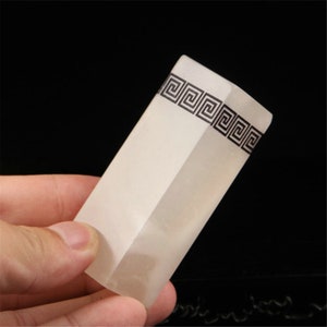 Sello de nombre personal Sello de piedra china Sello cuadrado blanco chino con tu nombre Juego de sellos personalizados grabados a mano Sello Luky (2,5 cm)