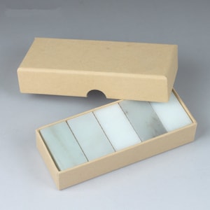 DIY Weiße quadratische Steine zur Gravur individuell Schnitzen Sie Ihren eigenen Stein mit Ihrem Namen Gravieren ein Logo oder ein Design 5 Stein Stempel Rohlinge