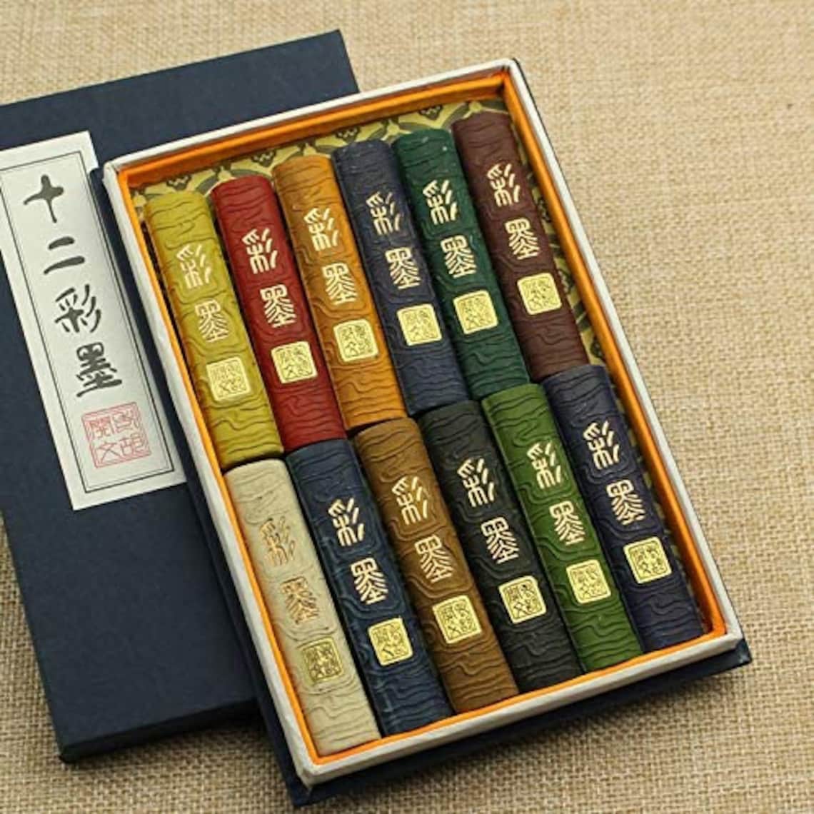 Hukaiwen Ink Block Colors Pigment Ink Stick Set for Chinese Etsy