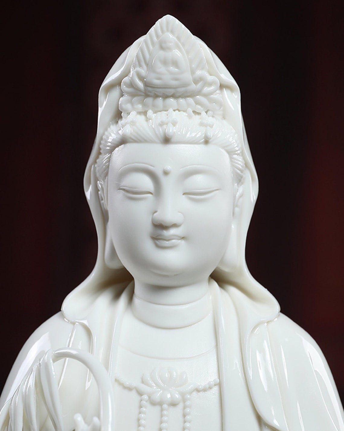 White Guan Yin Statue Quan Yin Statue Buddhist Avalokiteshvara Etsy