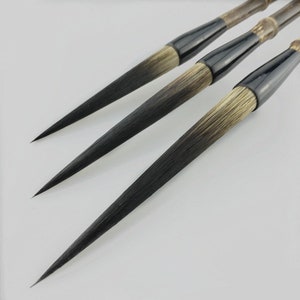 Pennelli per calligrafia cinese Sumi-E Set di pennelli per capelli lunghi Pennello per pittura in bambù Pennello per disegno paesaggistico