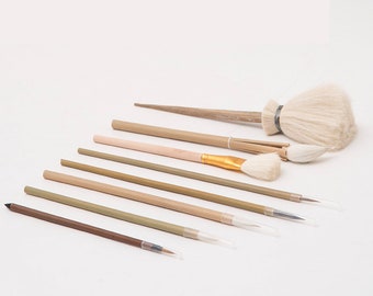 8 Pcs Pottery Glaze Brushes Ceramic Brushes Set Glaze Brushes for