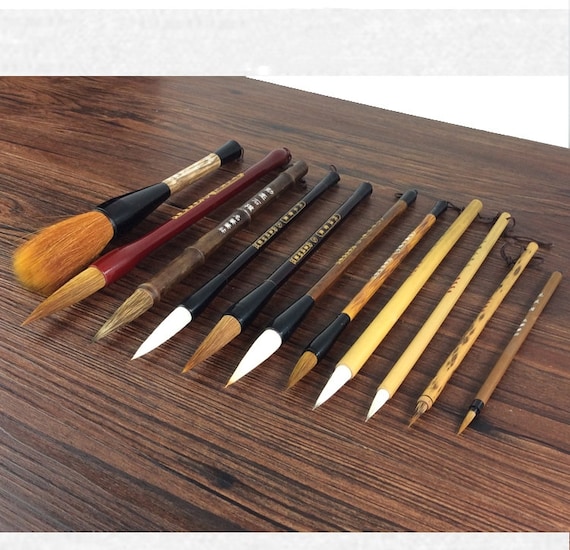  VICASKY 50 Pcs Brush Set Liner Brushes for Painting Bamboo  Paint Brush Chinese Brush Chinese Calligraphy Brush Painting Brush Bamboo  Brush Chinese Sumi Wood Child Portable Water Brush : Arts, Crafts