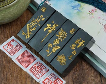 Personalized Chinese Seal Handcrafted Buffalo Horn Name StampJapanese Hanko Chop Japanese Name Stamp Japanese Stationery Chinese Name Seal