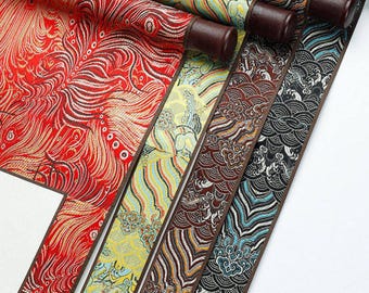 Custom Luxury Handmade Blank Hanging Scroll for Calligraphy, Chinese Wall Scroll, DIY Painting Scroll, Asian Wall Art Frame, Display Scroll