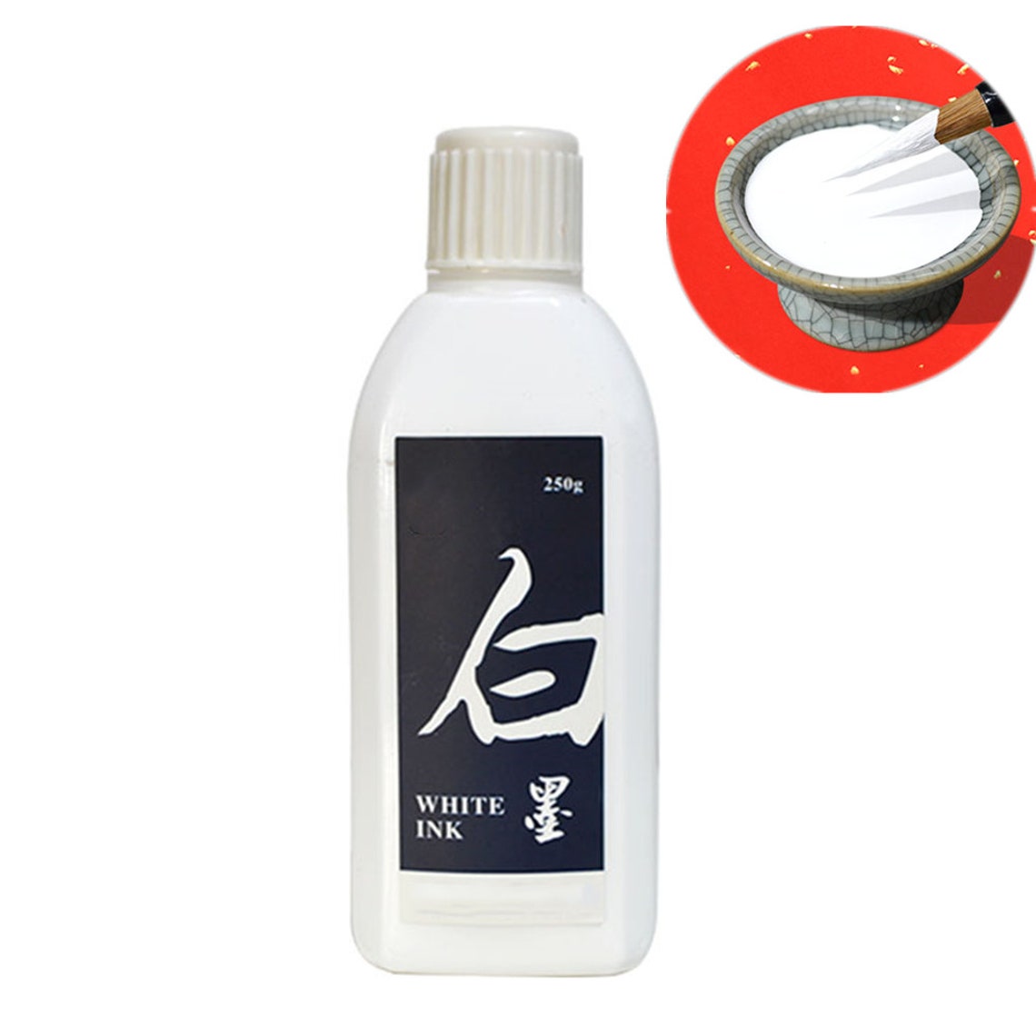 White Chromatic Sumi Liquid Ink for Japanese Brush Calligraphy Etsy