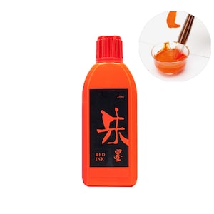 Vermiljoen chromatische vloeibare Sumi-inkt voor Japanse penseelkalligrafie en Chinese traditionele kunstwerken