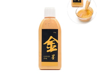 Encre liquide Golden Chromatic Sumi pour la calligraphie japonaise au pinceau et les œuvres d'art traditionnelles chinoises