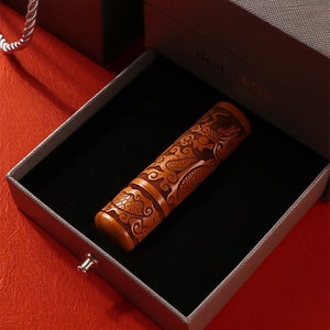 Timbro cinese personalizzato Zodiaco tradizionale cinese Sigillo con nome Timbro in legno Sigillo privato personalizzato Regalo cinese