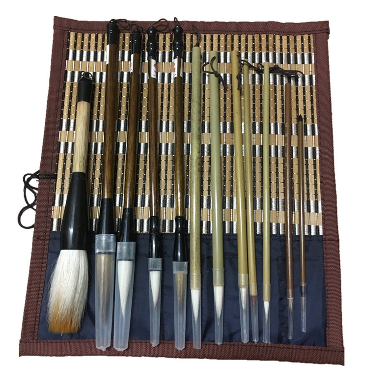 Watercolor Brushes Chinese Calligraphy Brush Set Kanji Etsy