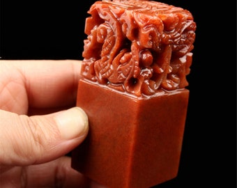 Sello coreano grabado, sello chino con cinco dragones, nombre coreano, sello de piedra, personalícelo con su sello de nombre (2,5 CM)