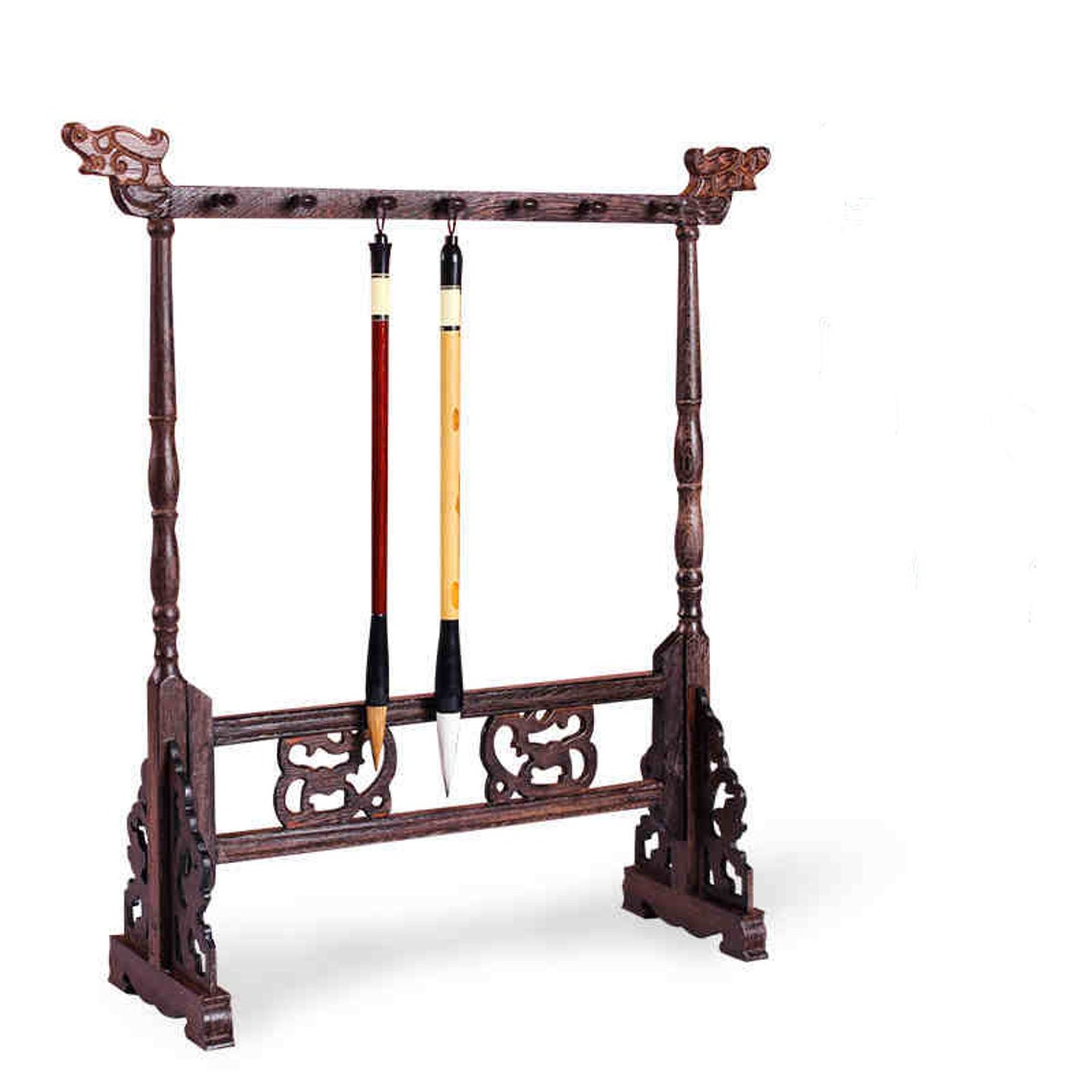 Chinese Brush Holder Wood Penholder Pen Hanging Kanji Brush Etsy