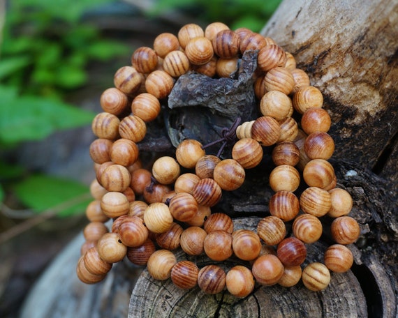 Green Wood 108 Beads Mala, Wholesale Wood Beaded Bracelets - Dearbeads
