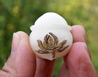 2 cuentas de semillas de bodhi naturales de 21 mm, cuentas de loto, suministros para bisutería.
