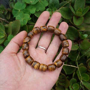 12mm 15mm Natural Huaqinan Sandalwood Wooden Cylindrical Beads Mala Beads Buddhism Prayer Loose Mala Bead