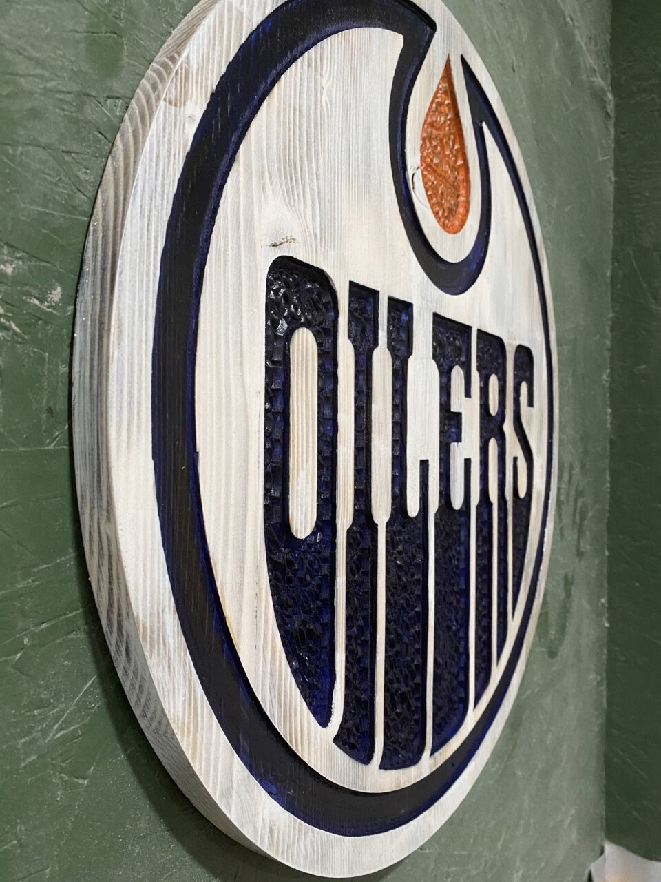 Edmonton Oilers Rustic Wood Sign Etsy