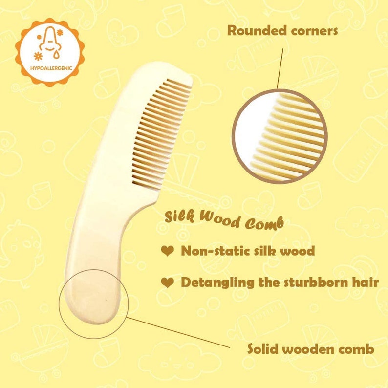 Baby Hair Brush and Comb Set Etsy