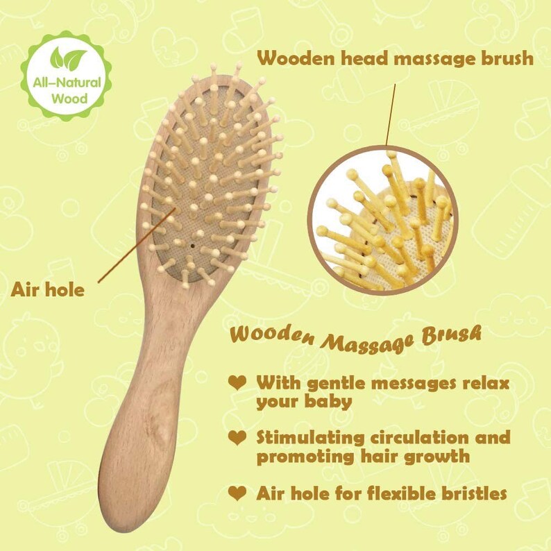 Baby Hair Brush and Comb Set Etsy