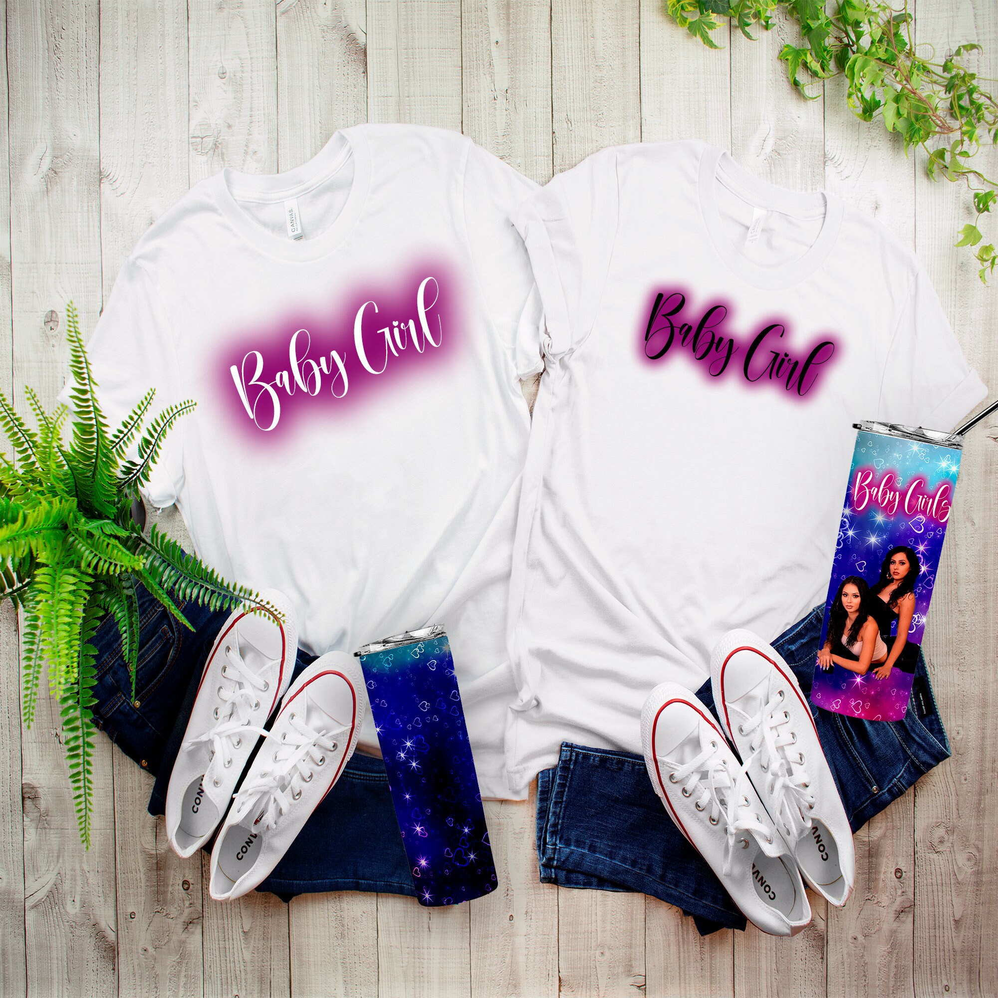 Customizable 2000s/90s style airbrush t shirt and heart Etsy