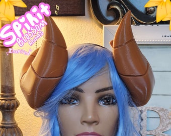 FREE SHIPPING 3D printed spirit blossom kindred inspired horns lamb cosplay medieval fantasy horns league of legends ram horns costume