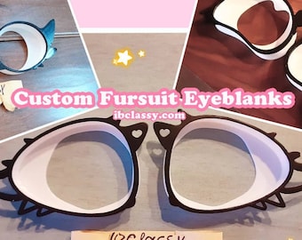 FREE SHIPPING 3D printed Fursuit CUSTOM Eyeblanks customized blanks cartoony commission eye blanks fursuit eyes