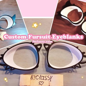 FREE SHIPPING 3D printed Fursuit CUSTOM Eyeblanks customized blanks cartoony commission eye blanks fursuit eyes image 1