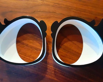Livraison gratuite Costume Fursuit imprimé en 3D Cils Toony Egg (cils amovibles)