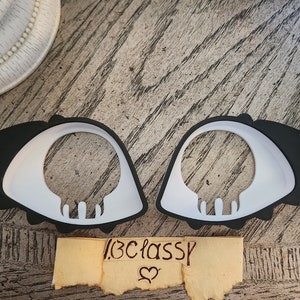 FREE SHIPPING 3D printed Fursuit Costume Skull Dead Eyeblanks (Attachable Eye Lashes)