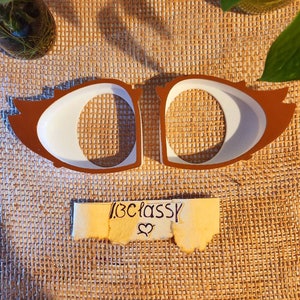 FREE SHIPPING 3D printed Fursuit Costume Simplistic toony Eyeblanks (Attachable Eye Lashes)