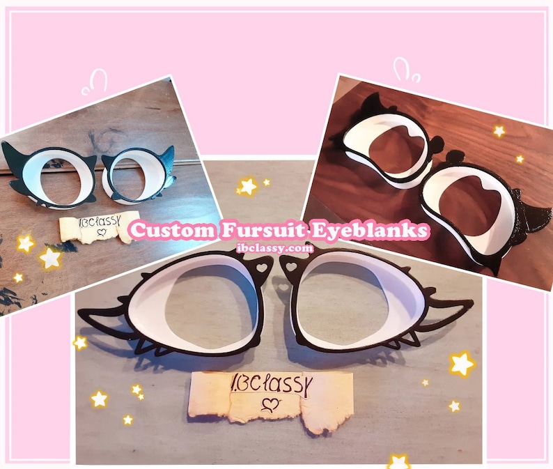 FREE SHIPPING 3D printed Fursuit CUSTOM Eyeblanks customized blanks cartoony commission eye blanks fursuit eyes image 1