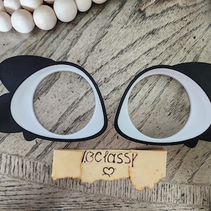FREE SHIPPING 3D printed Fursuit Costume Chicken Eyeblanks (Attachable Eye Lashes) fursuit eyes eyeblanks furry eyes toony eyes