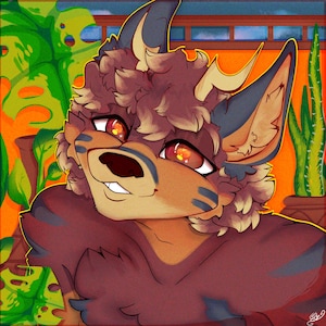 Digital Art Custom Fursona Commission Furry art digital painting of Fursona HEAD SHOT