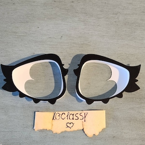 FREE SHIPPING 3D printed Fursuit Costume Fancy B Eyeblanks (Attachable Eye Lashes)