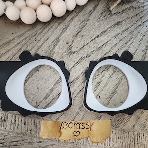 FREE SHIPPING 3D printed Fursuit Costume fluffy Eyeblanks (Attachable Eye Lashes) furry eyes fursuit eyes kemono eyes